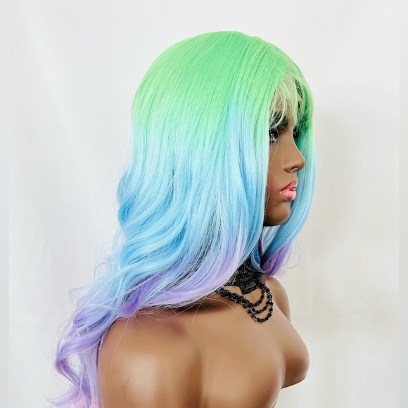 Unicorn Color 28” Premium Fiber Lace Front Wig for Easter/Events - Picture 4 of 11